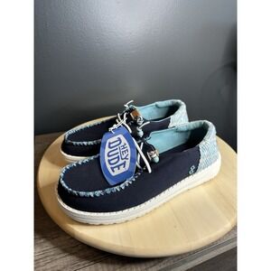 Hey Dude Women's Wendy Funk Jacquard shoes in blue size. 8 women's.
